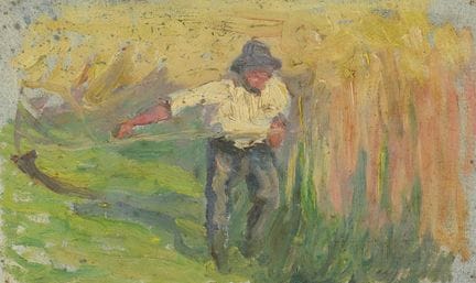 Raymond THIBÉSART (1874-1968)
Le laboureur.
Huile 