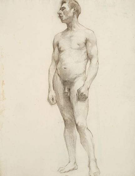 Raymond THIBÉSART (1874-1968)
Etude de nu masculin