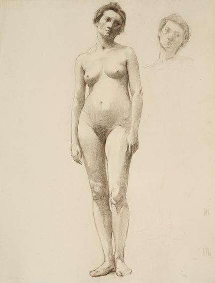 Raymond THIBÉSART (1874-1968)
Etude de nu féminin 