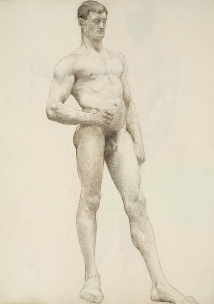 Raymond THIBÉSART (1874-1968)
Etude de nu masculin