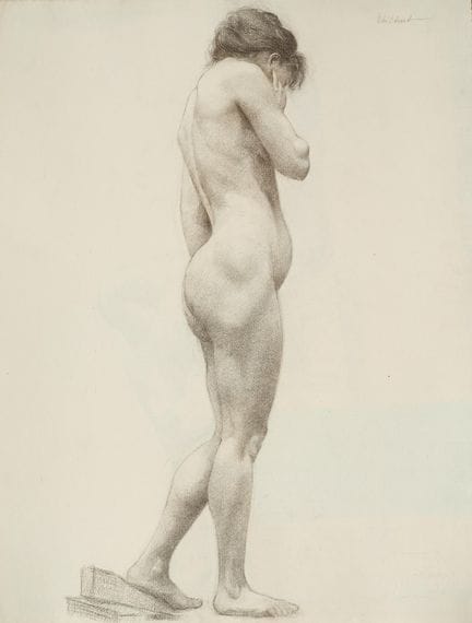 Raymond THIBÉSART (1874-1968)
Etude de nu féminin 