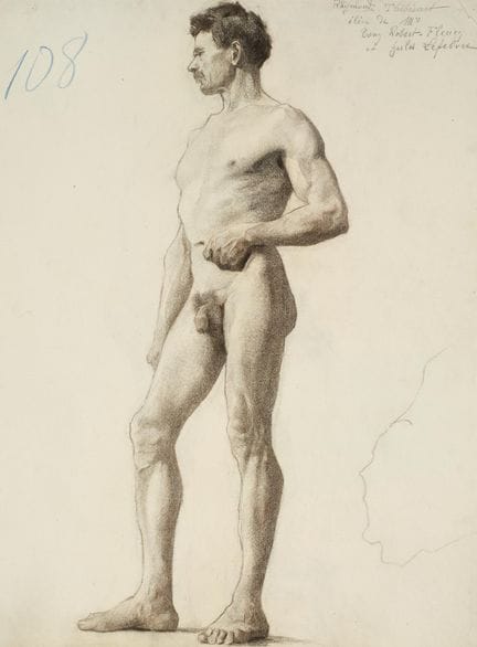 Raymond THIBÉSART (1874-1968)
Etude de nu masculin