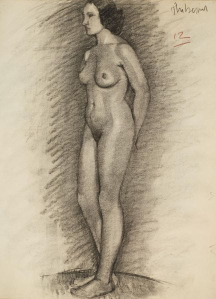Raymond THIBÉSART (1874-1968)
Etude de nu féminin.
