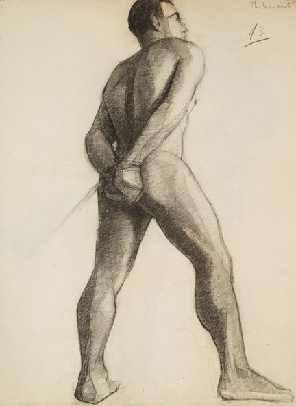Raymond THIBÉSART (1874-1968)
Etude de nu masculin