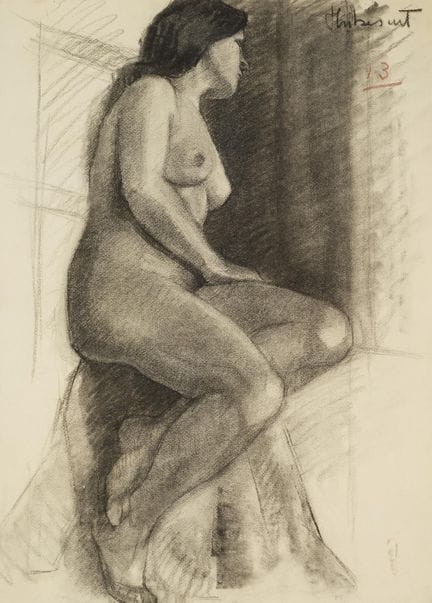 Raymond THIBÉSART (1874-1968)
Etude de nu féminin 