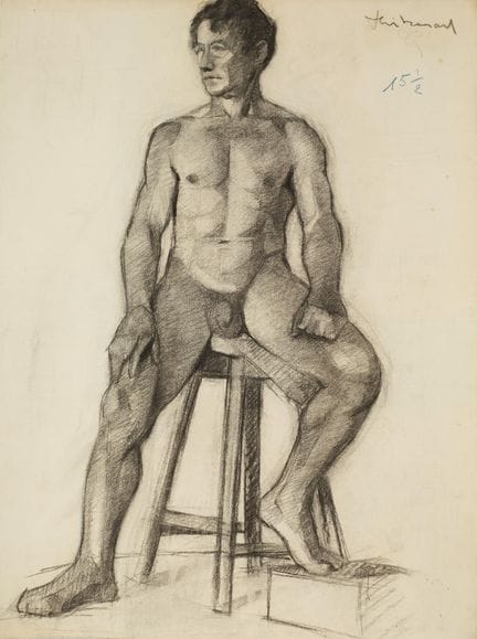 Raymond THIBÉSART (1874-1968)
Etude de nu masculin