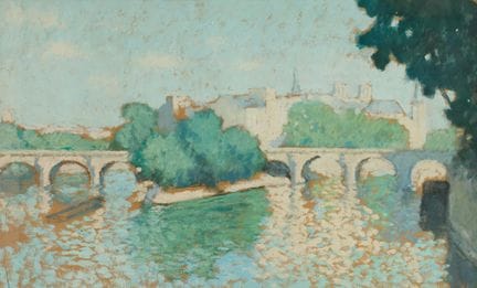 Raymond THIBÉSART (1874-1968)
Vue sur le square du