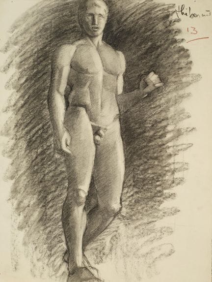 Raymond THIBÉSART (1874-1968)
Etude de sculpture.
