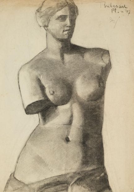 Raymond THIBÉSART (1874-1968)
Etude de sculpture.
