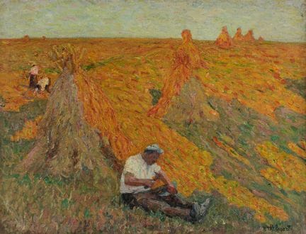 Raymond THIBÉSART (1874-1968)
Les fenaisons.
Huile