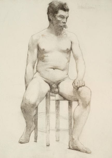 Raymond THIBÉSART (1874-1968)
Etude de nu masculin