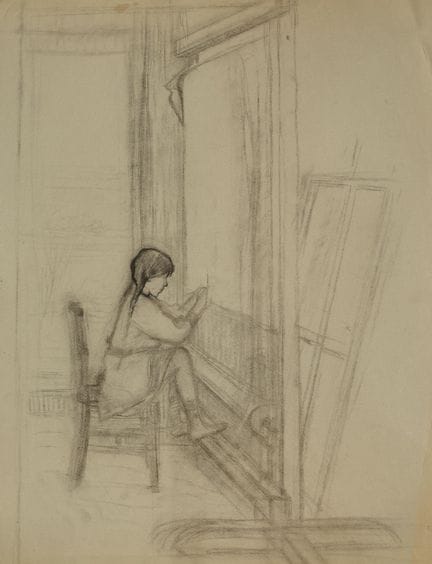 Raymond THIBÉSART (1874-1968)
Etude de fillette.
D