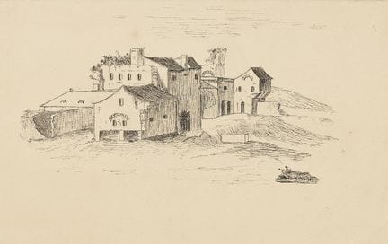 Raymond THIBÉSART (1874-1968)
Vue de village.
Encr