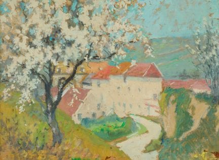 Raymond THIBÉSART (1874-1968)
La ferme. 
Huile sur
