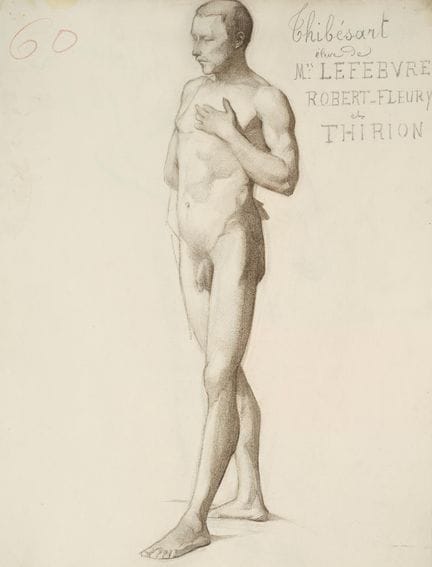 Raymond THIBÉSART (1874-1968)
Etude de nu masculin