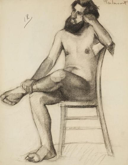 Raymond THIBÉSART (1874-1968)
Etude de nu masculin