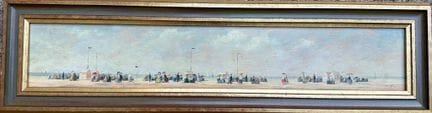 现代画派
特鲁维尔的海滩。
木板油画，右下角有签名。

高：15 厘米
长：78.5 厘米