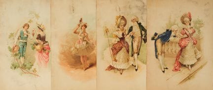 SCUOLA FRANCESE del XIX secolo
Scene galanti e di 