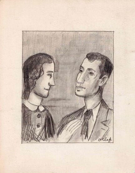 Alexandre ORLOFF (1899-1979)
"Doppio ritratto" (re