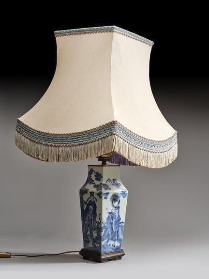 CINA, XIX secolo 
Vaso trasformato in lampada con 