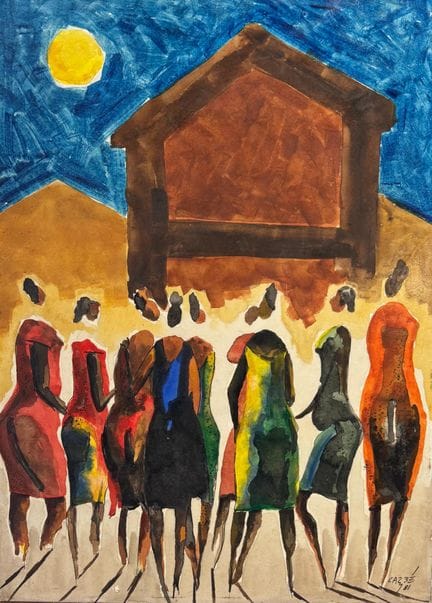 CAZBE (20. Jahrhundert)
Dorfszene in Afrika.
Acryl