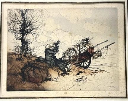 Armand COUSSENS (1881–1935) 
Die Rast des Bauern.

