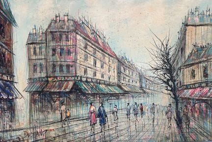 DUCHAMP (20. Jahrhundert) 
Blick auf Paris
Öl auf 