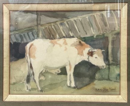 Jean DROILLARD (1913-1985)
La vaca.
Acuarela firma