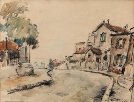 Roger BERTIN (1915-2003)
Veduta di una strada 
Dis