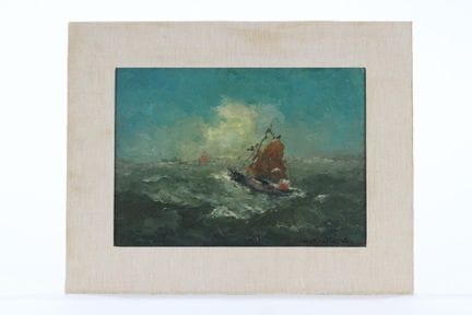 Luc KAISIN (1901-1963)
Marine 
Öl auf Karton, unte