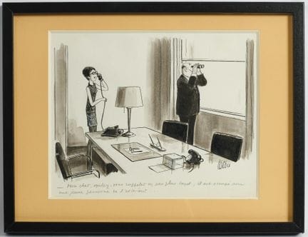 Roger TESTU, dit Tetsu (1913-2008)
Scène de bureau