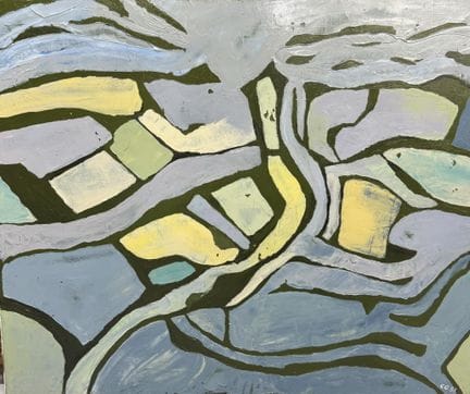 Colette GENTILINI (XXème) 
Marais salants 
Huile s