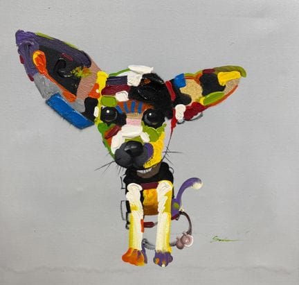CONTEMPORARY ART SCHOOL
Dog 
Mixed media on canvas