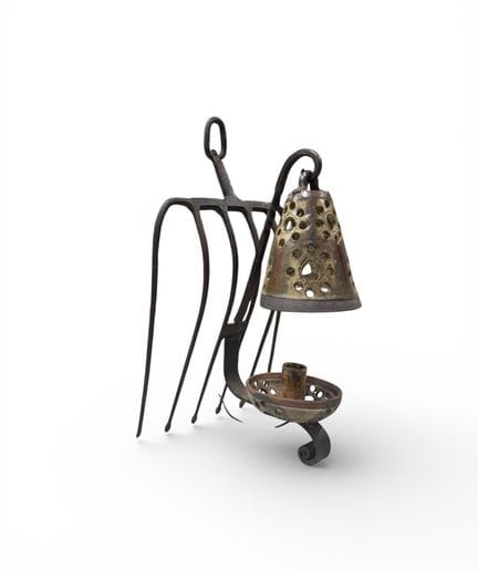 LA BORNE (XXème), 
Lampe à poser ou applique à str