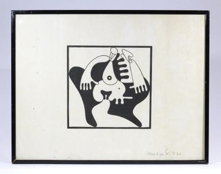 ÉCOLE MODERNE
Composition abstraite à la femme. 
L