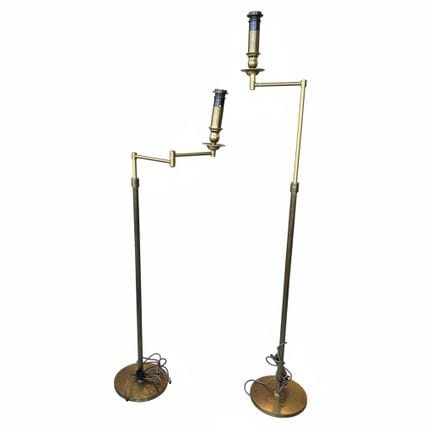 Attribué à MAISON BAGUES
Paire de lampadaires en l