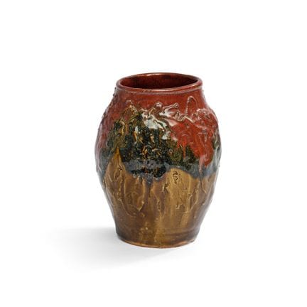 TRAVAIL FRANCAIS
Vase balustre en céramique émaill