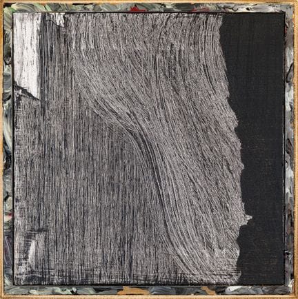 雷纳托·彭戈 《内在视野》 2013年  布面综合材料 33.5×33.5 厘米（带画框）
背面有签
