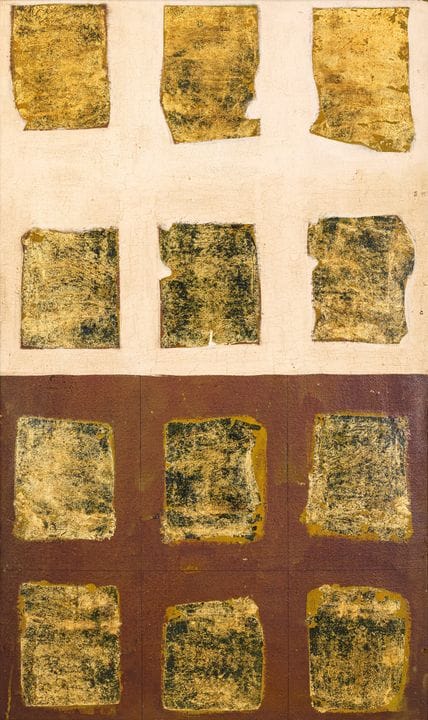 REMO BIANCO « Golden tableau » 1964 (env.)   techn