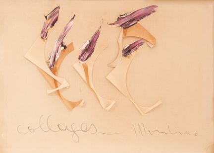 ALDO MONDINO Collages (1974)  acrylique et collage