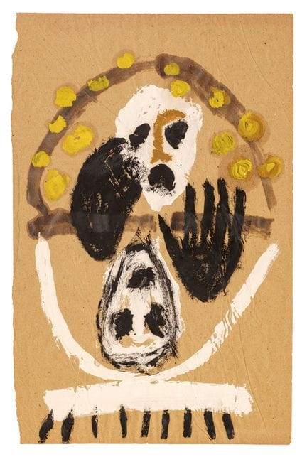 MIMMO PALADINO « On te regarde » 1981, techniques 