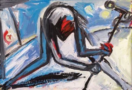 HELMUT MIDDENDORF, sans titre, tempera sur papier-