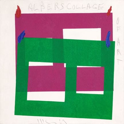 ALDO MONDINO « Albers collage of art », 1973, huil