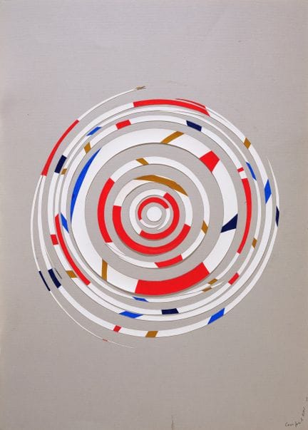 SARA  CAMPESAN « Spiral » (années 1980)  tempera e