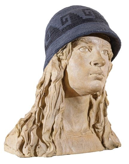 GIUSEPPE BERGOMI Tête d’Ilaria au chapeau, 2005  s