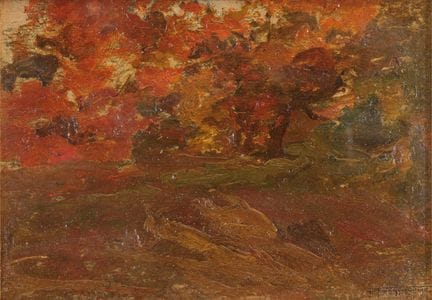 PIETRO FRAGIACOMO Paysage de montagne   huile sur 