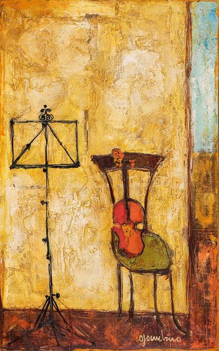 GIUSEPPE GAMBINO Komposition 1981  Öl auf Leinwand
