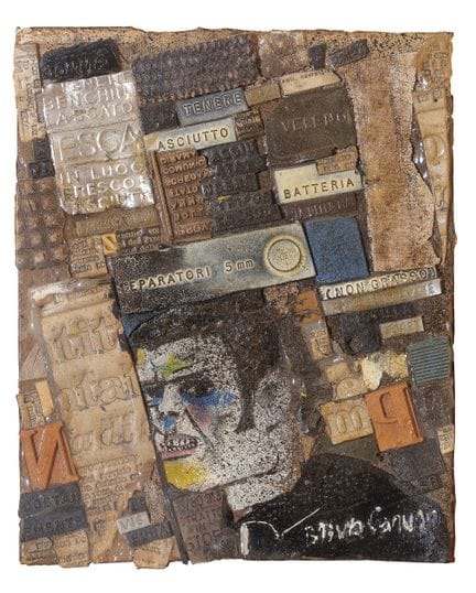 BRUNO CARUSO, ohne Titel, Mischtechnik mit Assembl