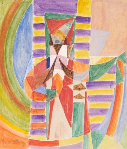 MASI SIMONETTI Ohne Titel 1945  Tempera auf Papier