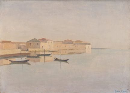 MARIO DINON Kanal in Mazzorbo   Öl auf Leinwand, 5